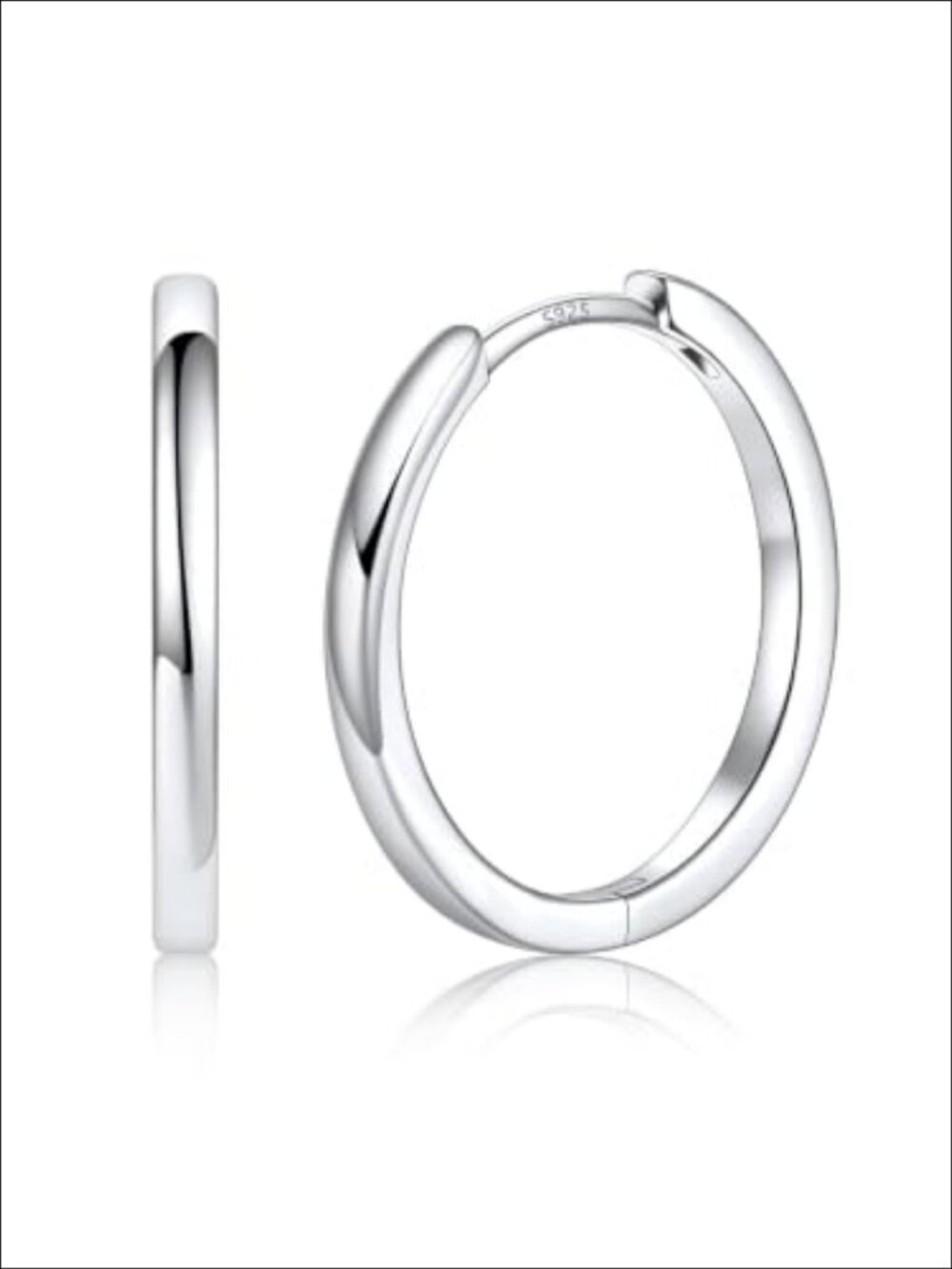 14K Gold Plated Huggie Hoop Earrings 18MM Small Hoops for Women